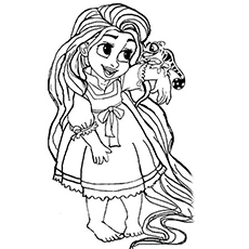 230x230 Beautiful Rapunzel Coloring Pages For Your Little Girl - Rapunzel Drawing Color