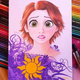 Rapunzel Drawing Color at PaintingValley.com | Explore collection of ...