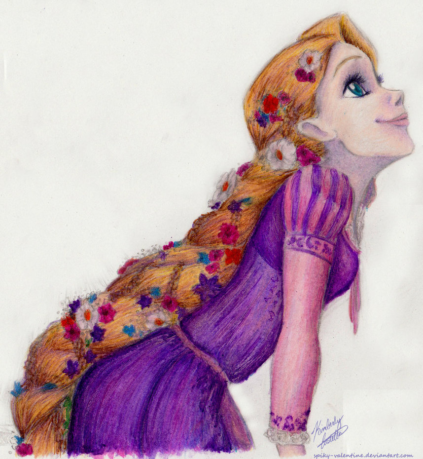 Rapunzel Drawing Color at PaintingValley.com | Explore collection of ...