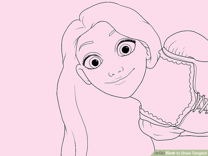 728x546 How To Draw Tangled - Rapunzel Tangled Drawing