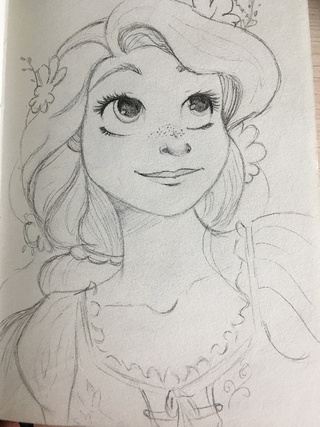 320x427 Ralunzel, With An Edited Space Background P - Rapunzel Tangled Drawing