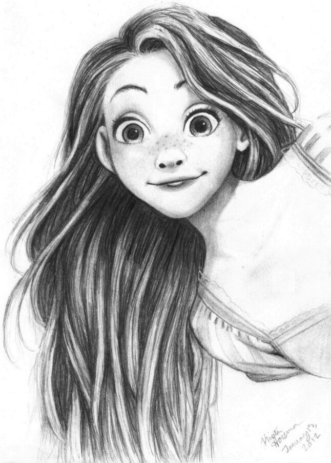 646x902 Tangled - Rapunzel Tangled Drawing