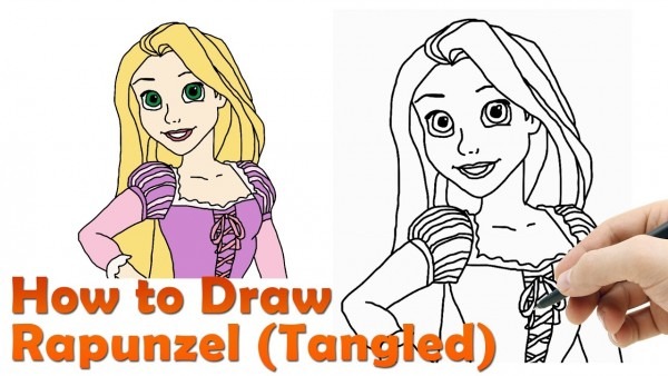 600x338 Tangled Rapunzel Drawing - Rapunzel Tangled Drawing