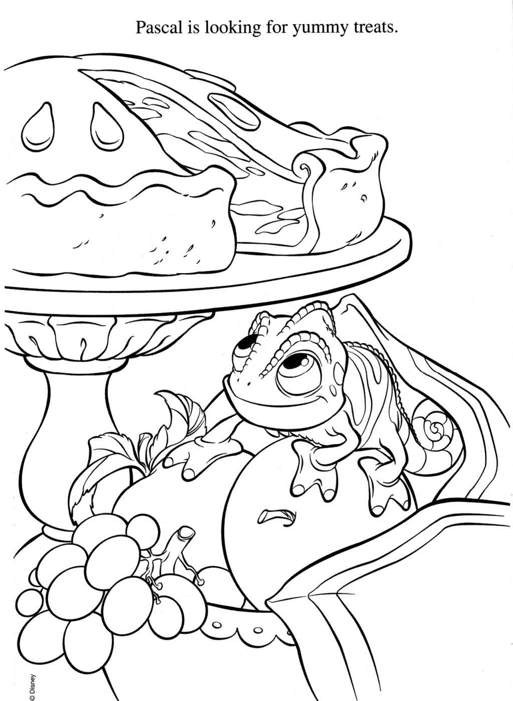 1024x1398 coloring pages the best free rapunzel drawing images download - Rapunzel Tangled Drawing
