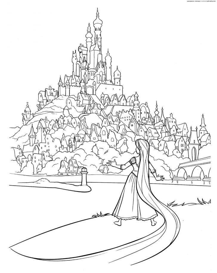 728x912 Coloring Pages Coloring Pages Rapunzel Tower - Rapunzel Tower Drawing