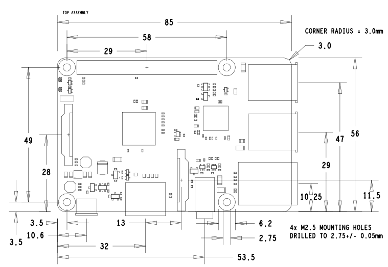 raspberry pi cad drawing