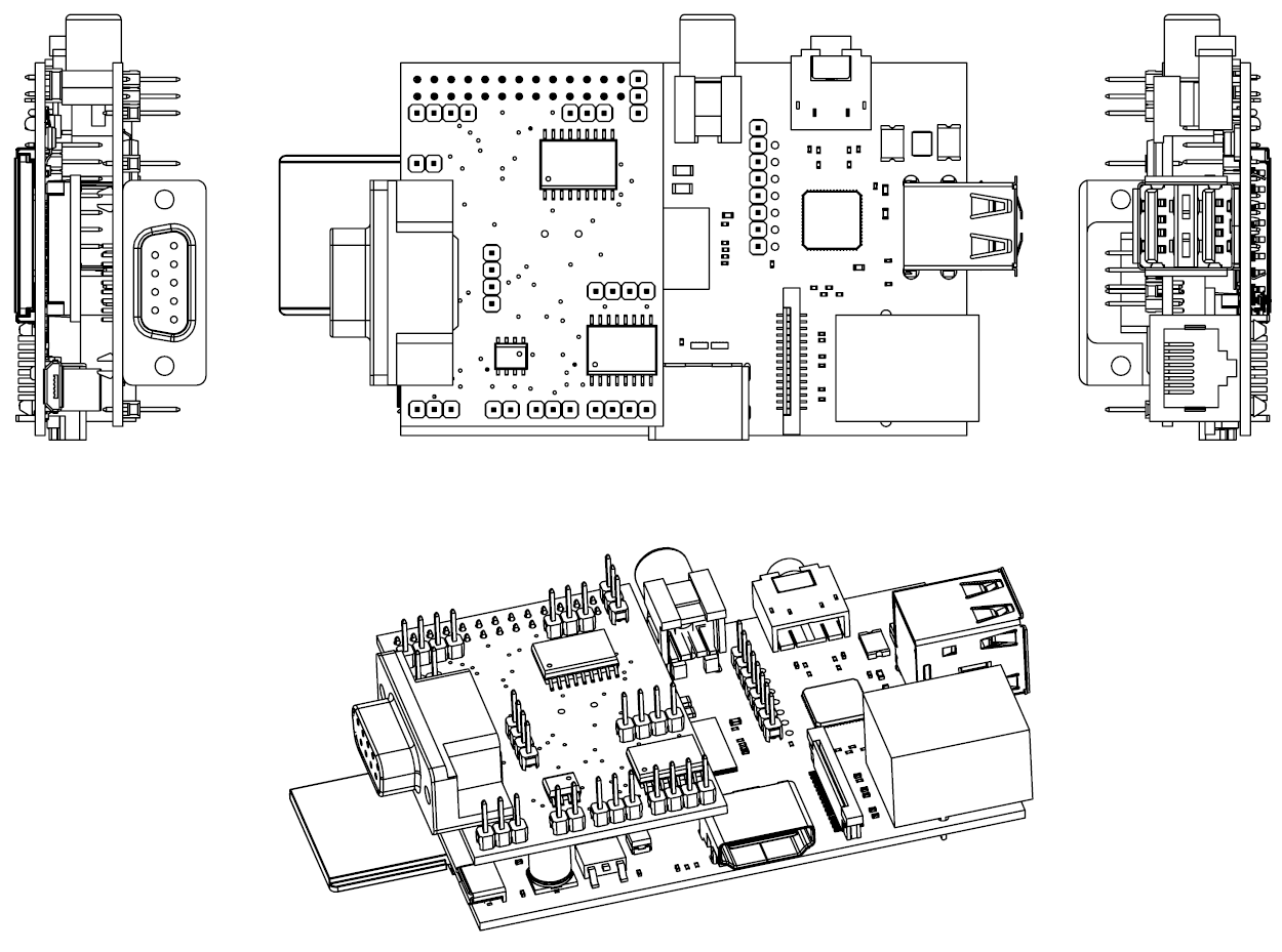 raspberry pi cad drawing