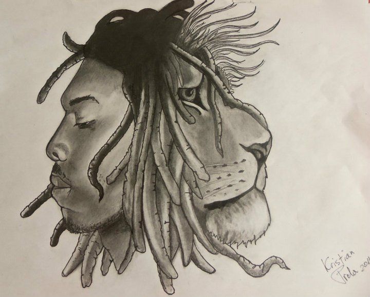 720x579 tattoo design lion - Rasta Lion Drawing