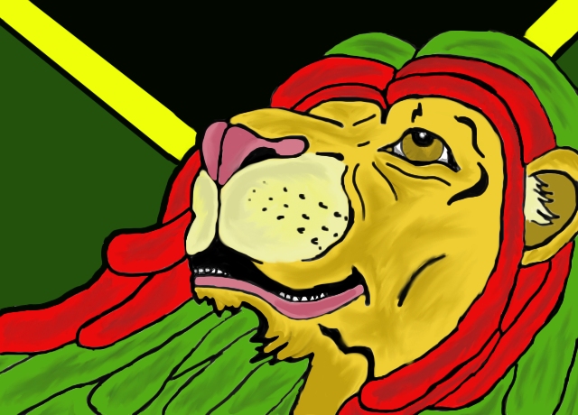 640x460 rasta lion - Rasta Lion Drawing