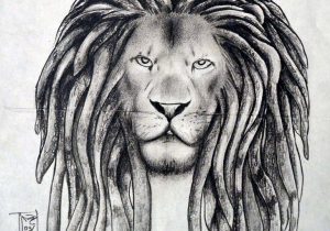 300x210 flower pots pencil sketch hf color pencil drawing roses bouquet - Rasta Lion Drawing