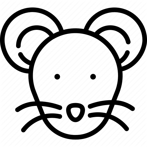 512x512 Animal, Chinese, Face, Rat, Year, Zodiac Icon - Rat Face Drawing