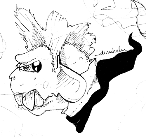 500x470 Rat Face Dernhelm - Rat Face Drawing