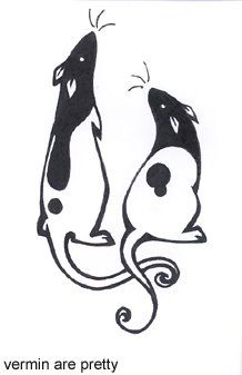 218x337 Cute Rat - Rat Face Drawing