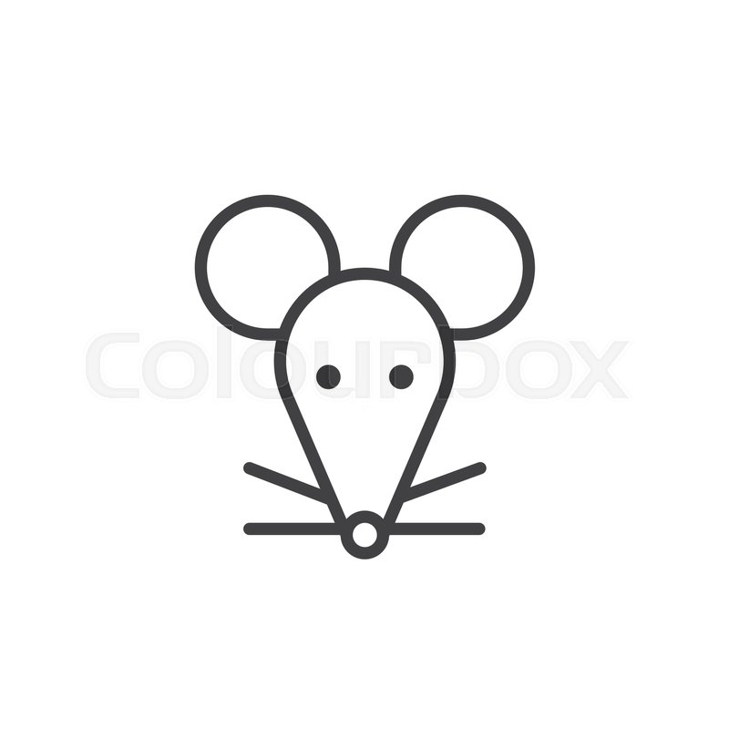 800x800 Year Of Rat Line Icon, Outline Vector Stock Vector Colourbox - Rat Line Drawing
