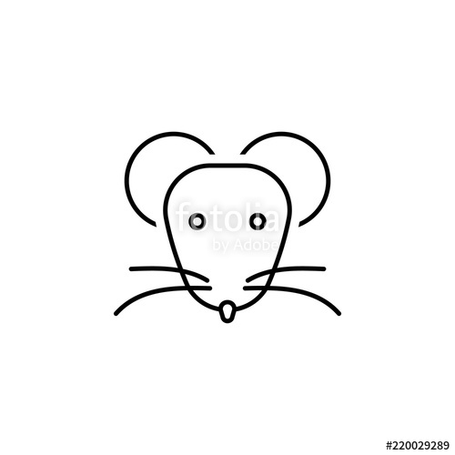 500x500 rat colored line icon simple colored element illustration rat - Rat Outline Drawing