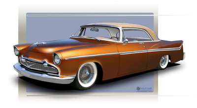 400x221 hot rod art, car drawing art, and custom vehicle illustration - Rat Rod Drawings