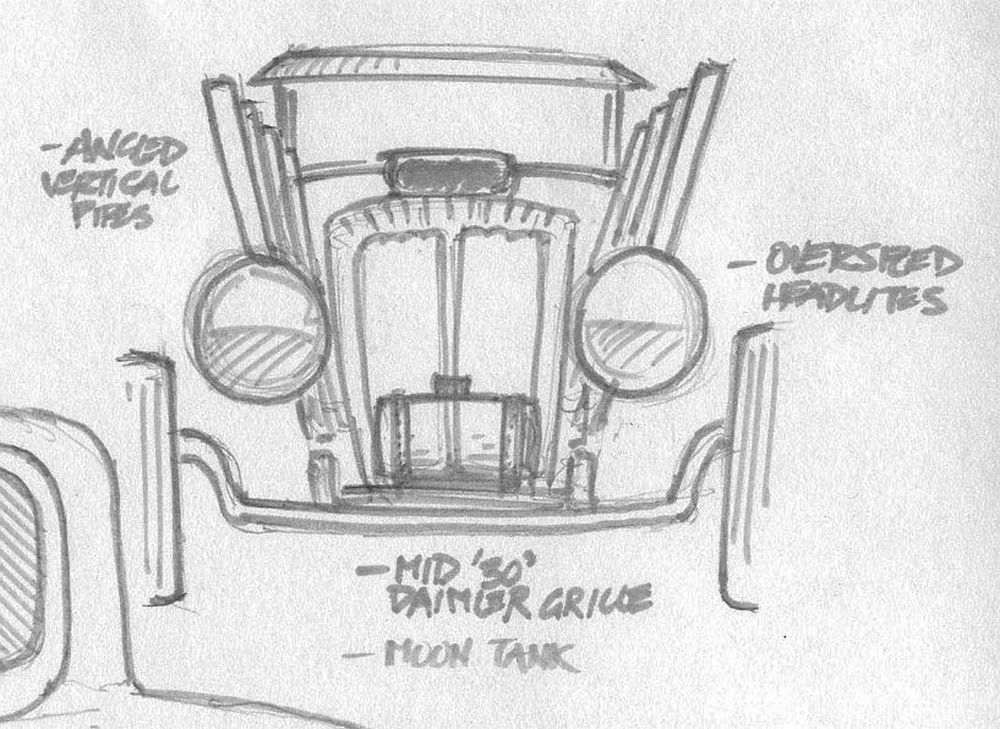 1000x729 the stoner t how to build a hot rod in years - Rat Rod Drawings