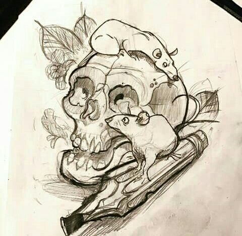 480x468 liberal drawing skull rat dibujo liberal rata calavera steemit - Rat Skull Drawing