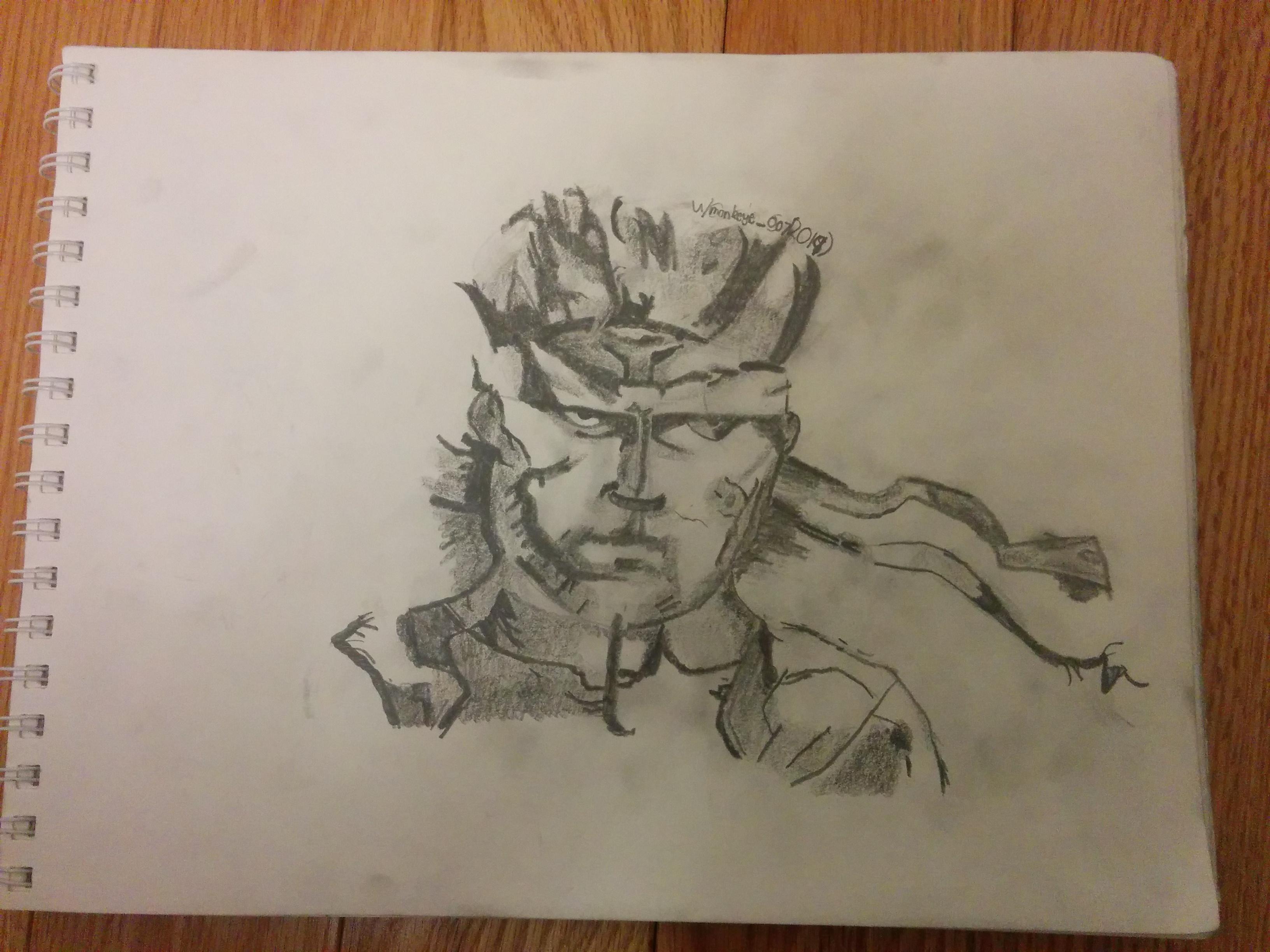3264x2448 Rate My Drawing Of Solid Snake - Rate Drawing