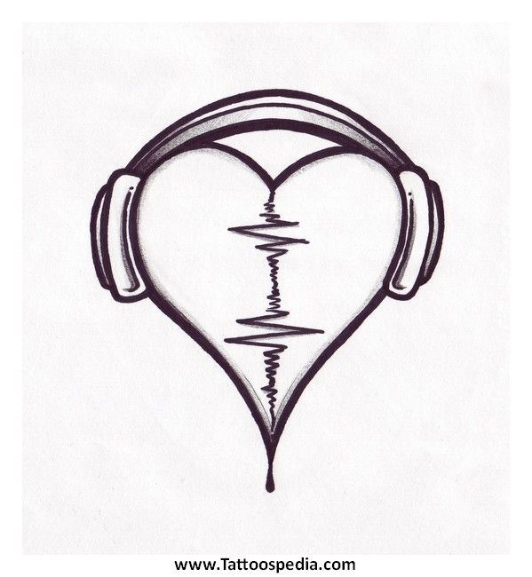 599x650 Heart Rate Tattoo - Rate Drawing