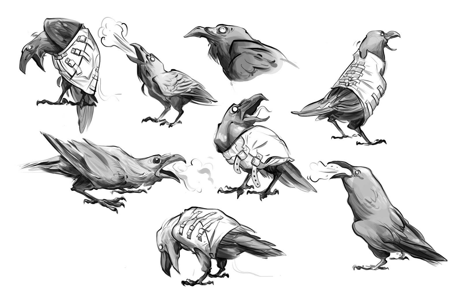 1600x1019 Crow Drawing Reference And Sketches For Artists - Raven Drawing