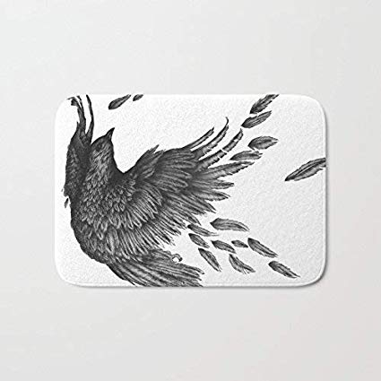 425x425 Jin Bo Raven Feather Unravelled Rectangle Front - Raven Feather Drawing