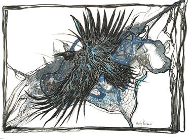 375x275 raven in flight drawing - Raven In Flight Drawing