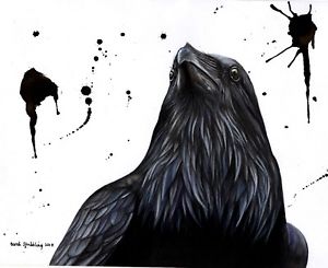 300x245 Raven Pencil Drawing - Raven Pencil Drawing
