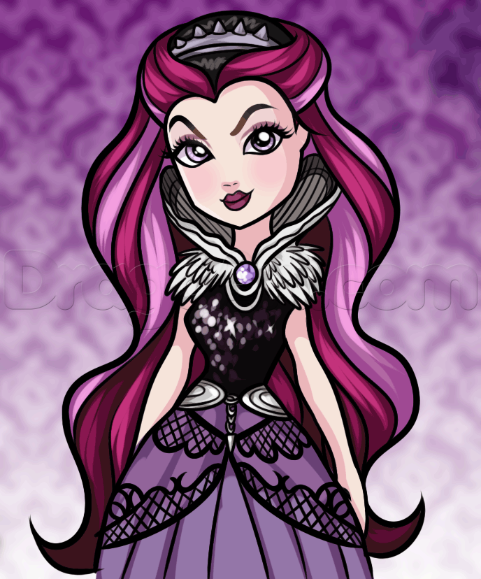 688x828 How To Draw Raven Queen From Ever After High, Step - Raven Queen Drawing