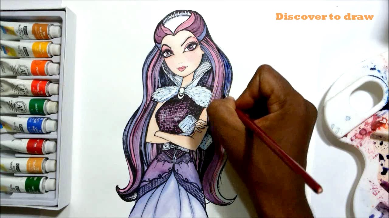 1280x720 How To Draw Raven Queen From Ever After High Speed Paint - Raven Queen Drawing