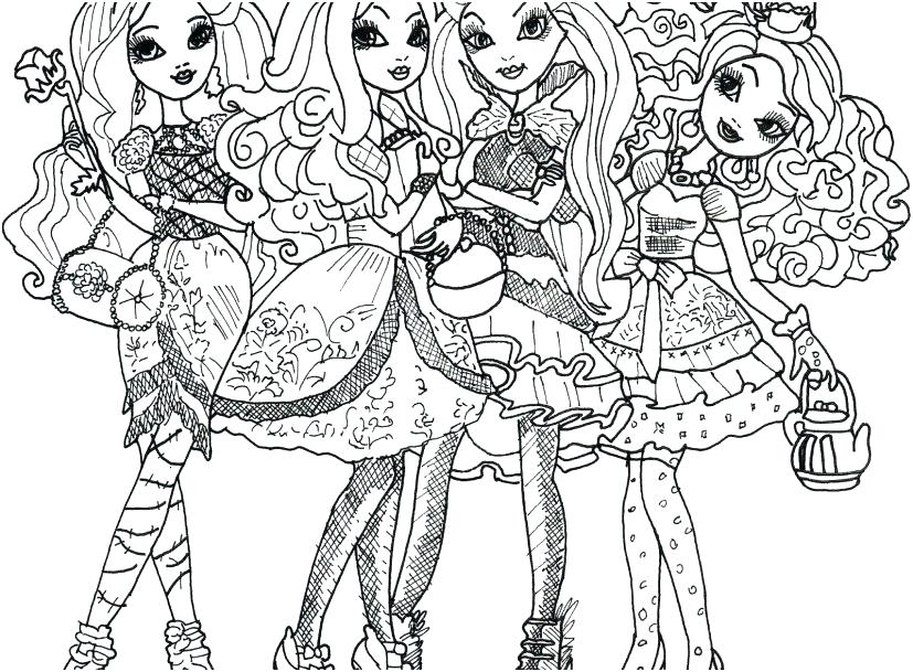 827x609 raven queen stunning looks ever after high coloring pages at free - Raven Queen Drawing