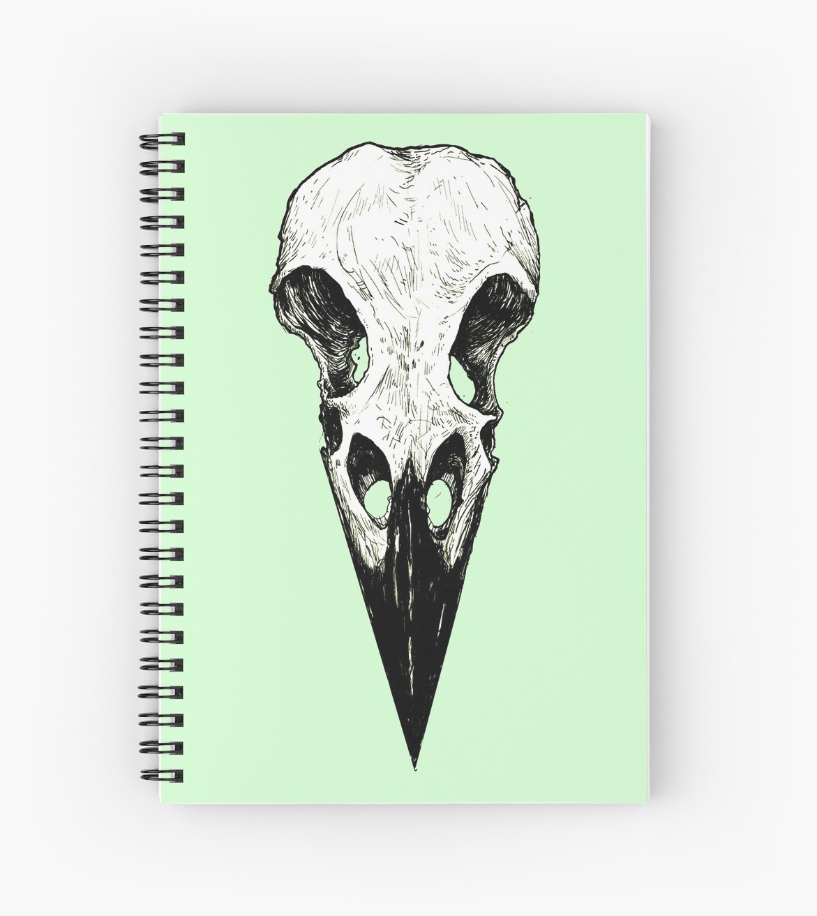 1171x1313 Raven Skull Spiral Notebooks - Raven Skull Drawing