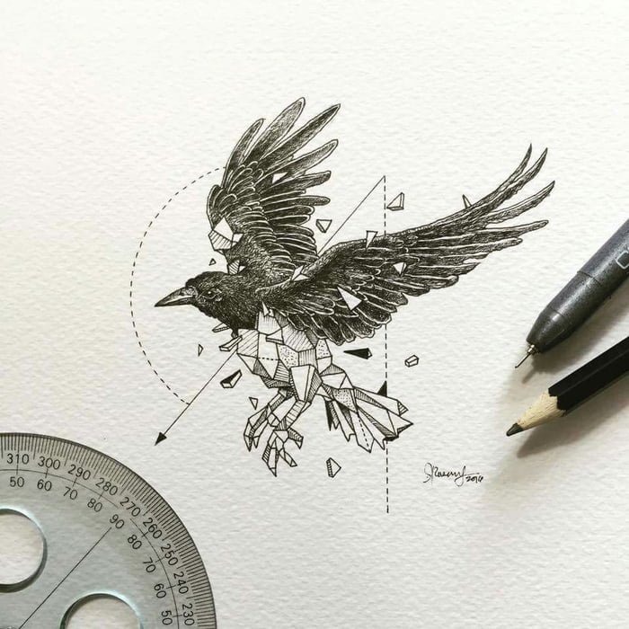 700x700 Raven Tattoo - Raven Tattoo Drawing
