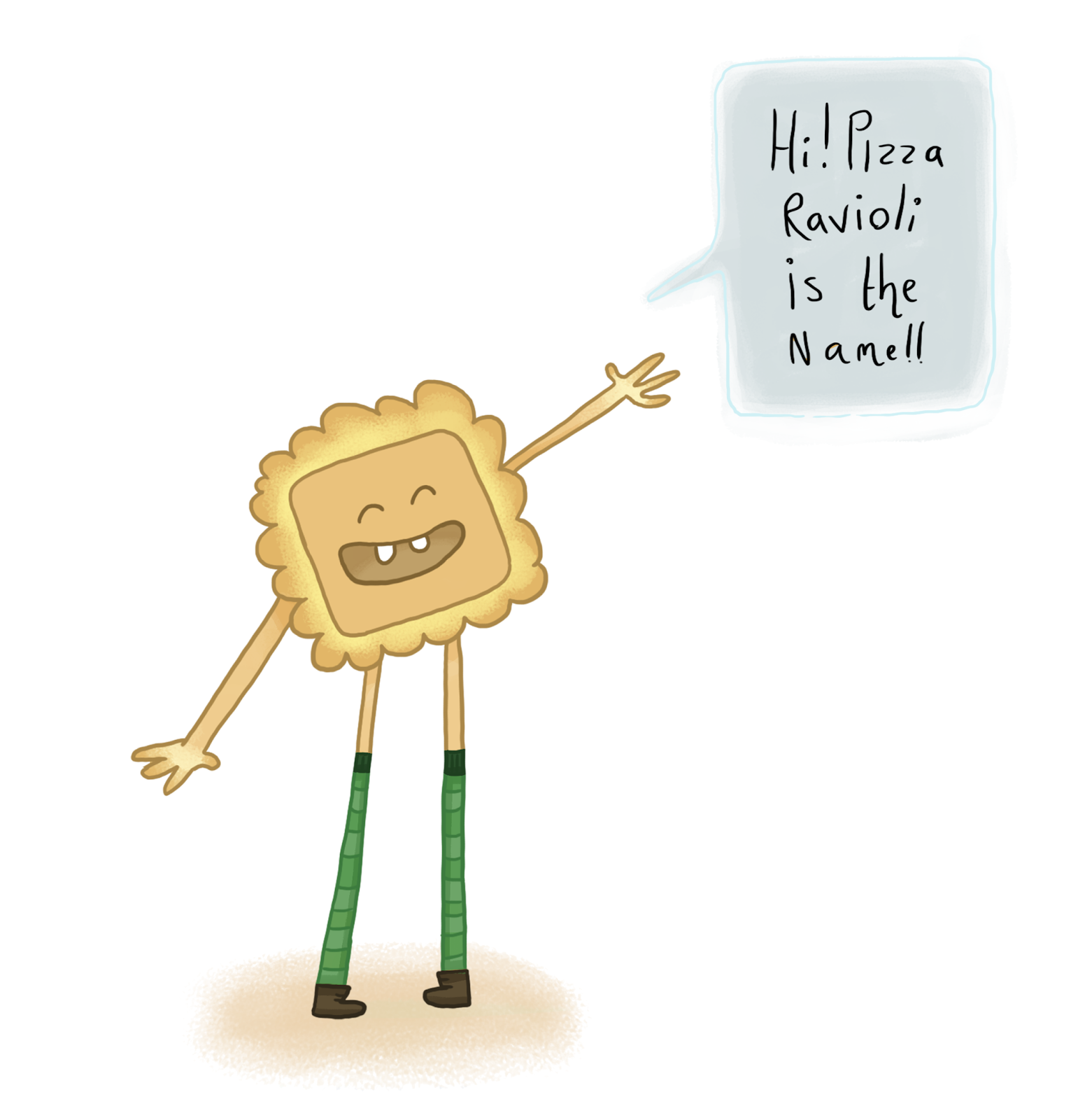 1561x1600 literallyis aswell little ravioli guy!! - Ravioli Drawing