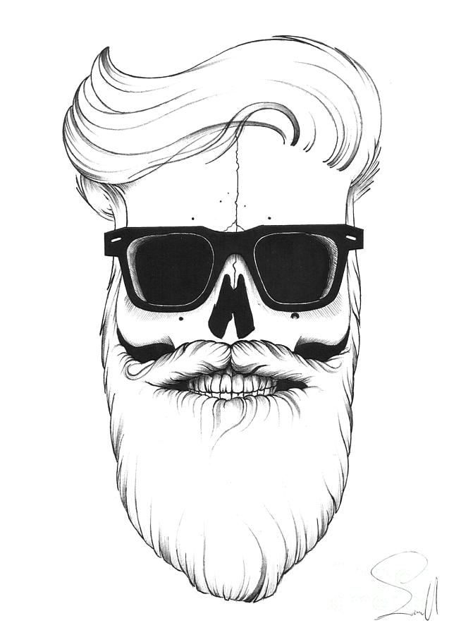 654x900 ray's skull drawing - Ray Ban Drawing