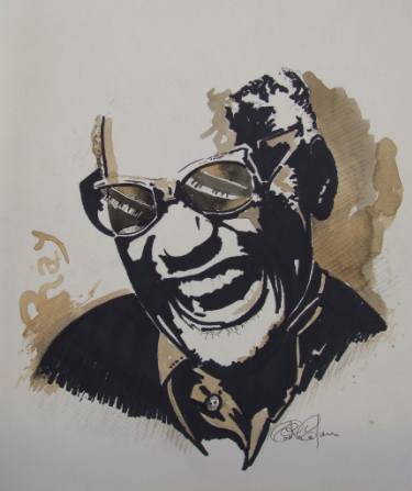 375x447 Ray Charles - Ray Charles Drawing
