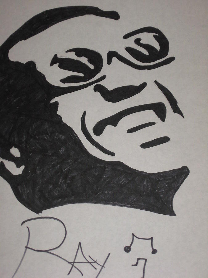 675x900 Ray Charles Drawing - Ray Charles Drawing