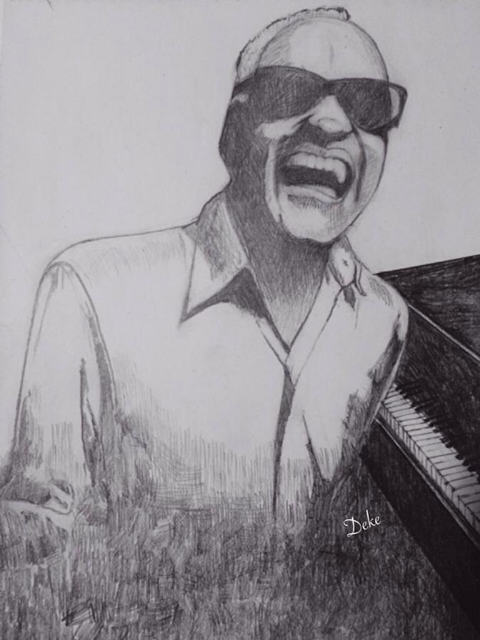675x900 Ray Charles Drawing - Ray Charles Drawing