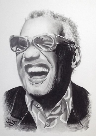 388x550 Ray Charles Posters - Ray Charles Drawing