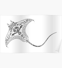 210x230 manta ray drawing posters redbubble - Ray Drawing
