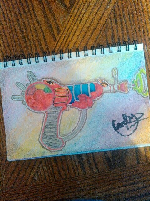 480x640 finished ray gun drawing art - Ray Gun Drawing