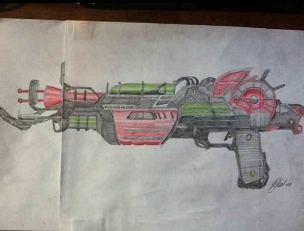 604x458 how to build the ray gun mark - Ray Gun Drawing