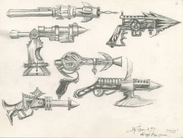 375x283 old age ray gun drawing - Ray Gun Drawing