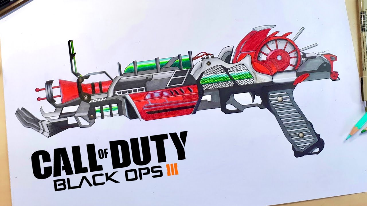 1280x720 Drawing - Ray Gun Drawing
