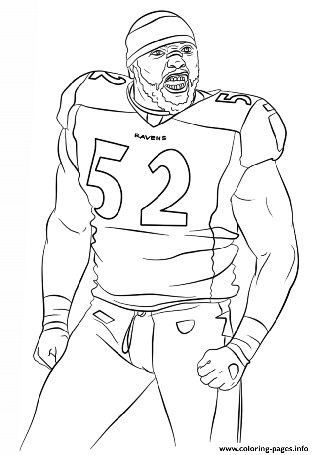 640x921 ray lewis football sport coloring pages printable - Ray Lewis Drawing