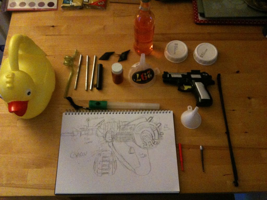 1024x768 Porter's Ray Gun - Raygun Mark 2 Drawing