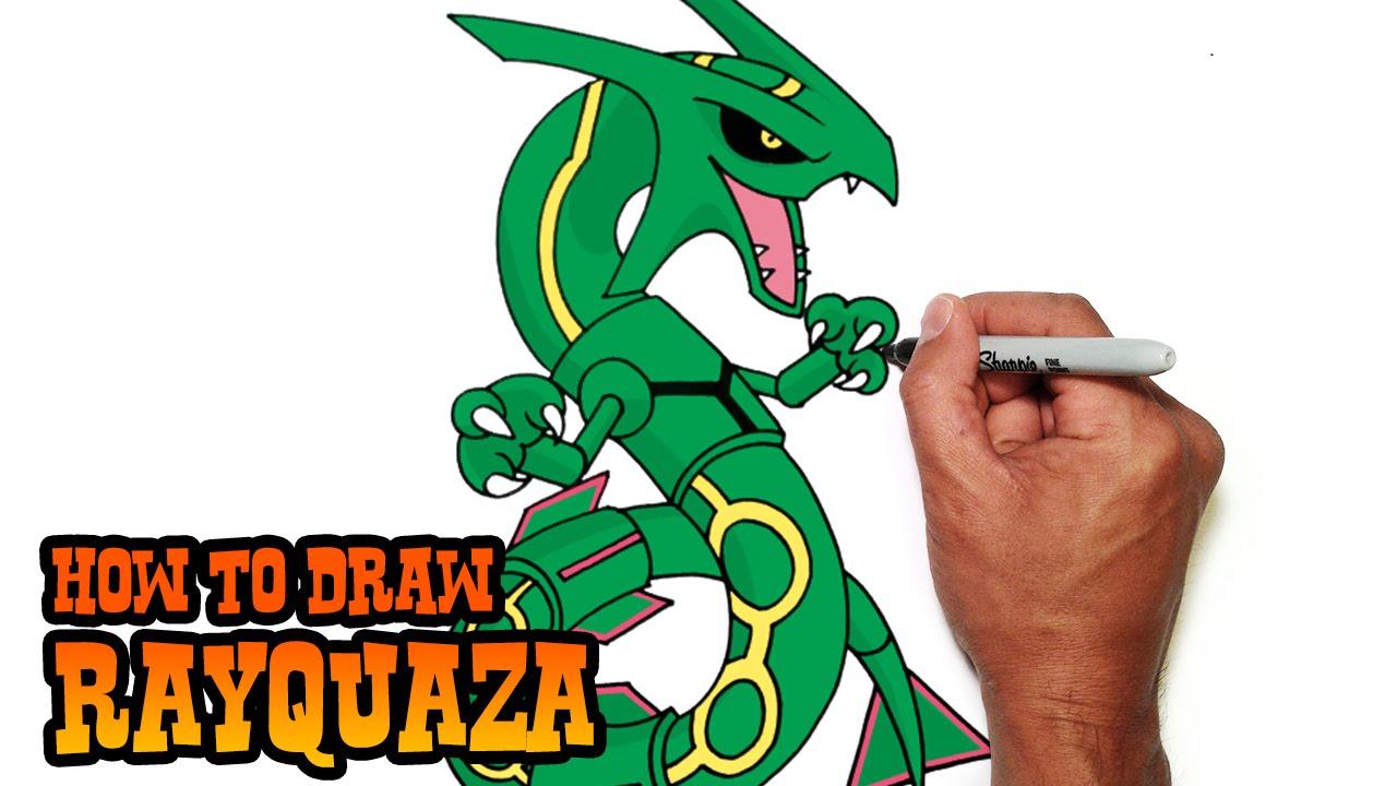1280x720 How To Draw Rayquaza Pokemon - Rayquaza Drawing
