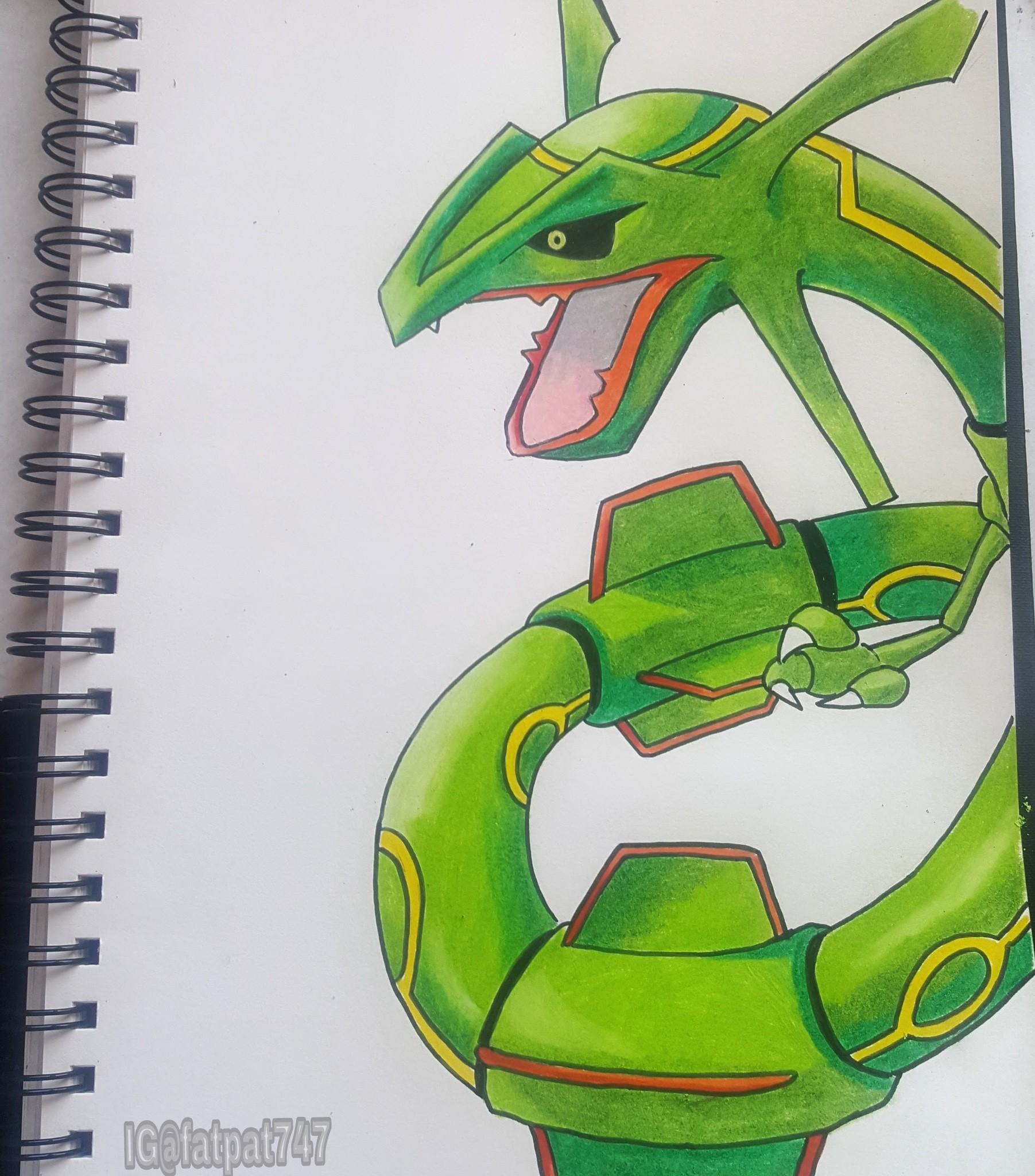 Rayquaza Drawing at PaintingValley.com | Explore collection of Rayquaza ...