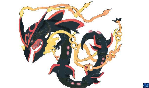 612x360 Shiny Mega Rayquaza Drawing Amino - Rayquaza Drawing