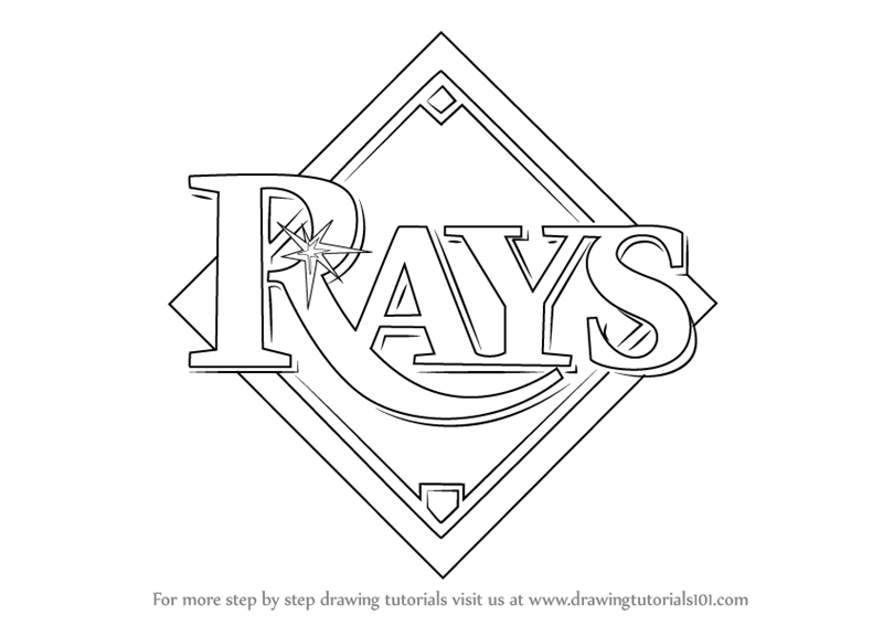 800x566 learn how to draw tampa bay rays logo - Rays Drawing